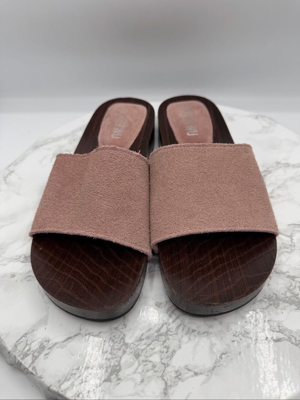 JASON WU Dusty Rose Studded Suede Sandals-7.5